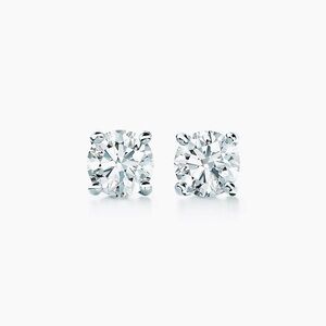 1/2 Cttw Platinum Diamond Stud Earrings Tiffany Setting